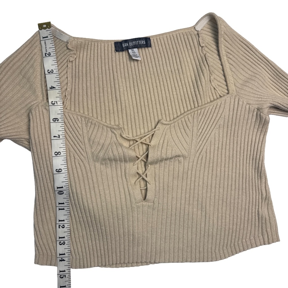 Urban Outfitters Ribbed Lace-Up Crop Top Size XL - Picture 7 of 7